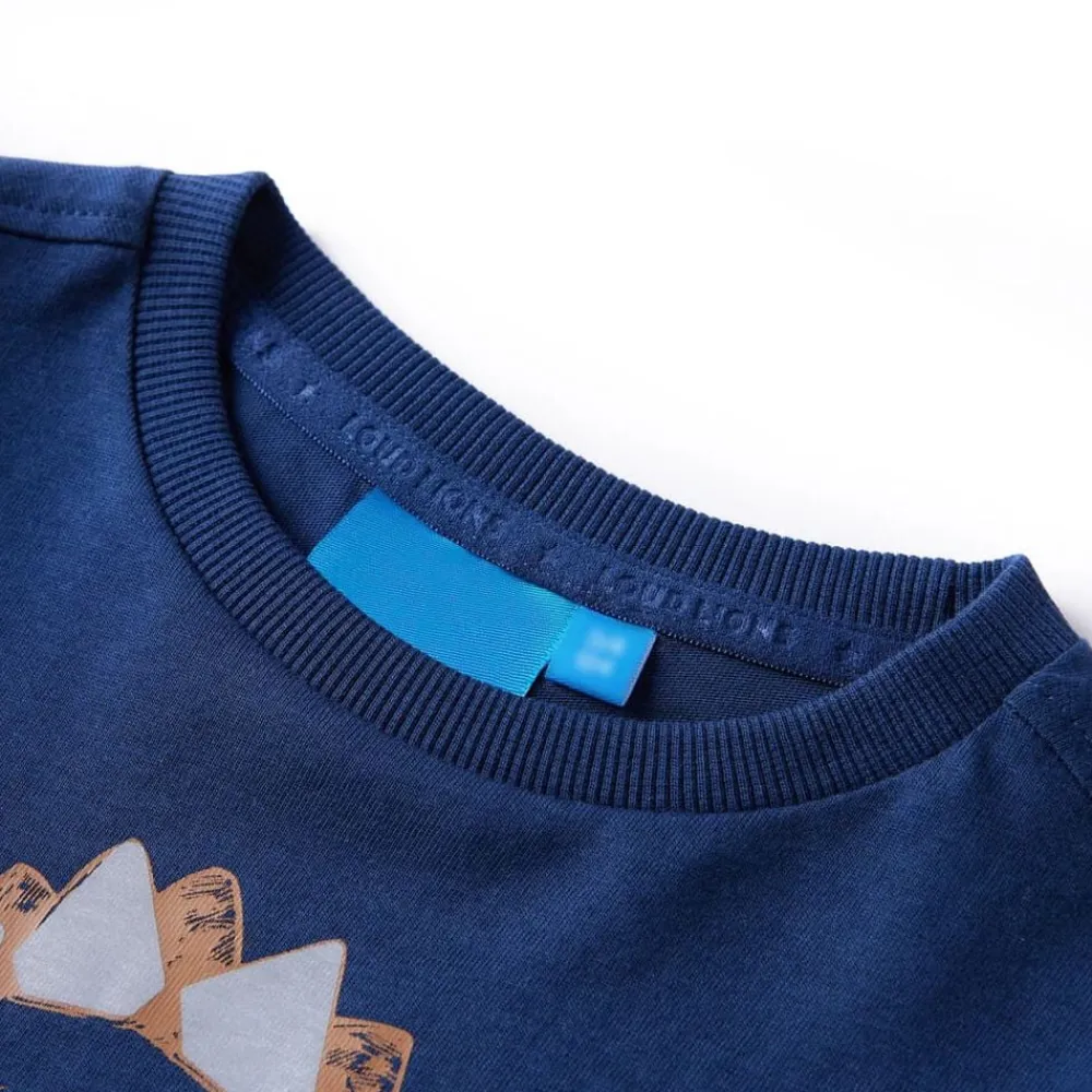 Vêtements & Accessoires-vidaXL T-shirt enfants à manches longues 104 Bleu marine