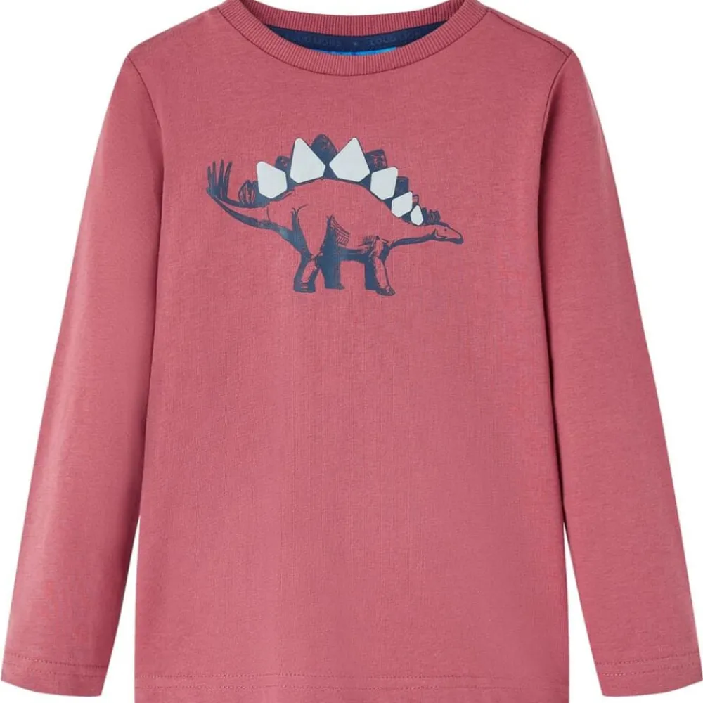 Vêtements & Accessoires-vidaXL T-shirt enfants à manches longues 104 Rouge foncé