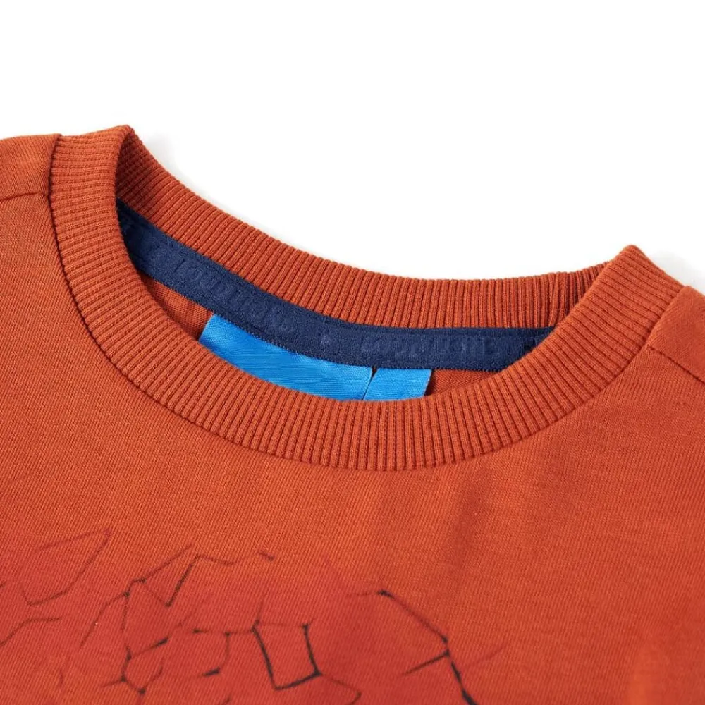 Vêtements & Accessoires-vidaXL T-shirt enfants à manches longues rouille clair 92 Couleur rouille