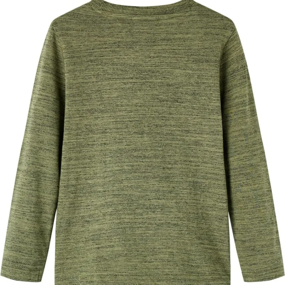 Vêtements & Accessoires-vidaXL T-shirt enfants à manches longues mélangé 104 Kaki