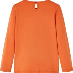 Vêtements & Accessoires-vidaXL T-shirt enfants à manches longues brûlé 92 Orange