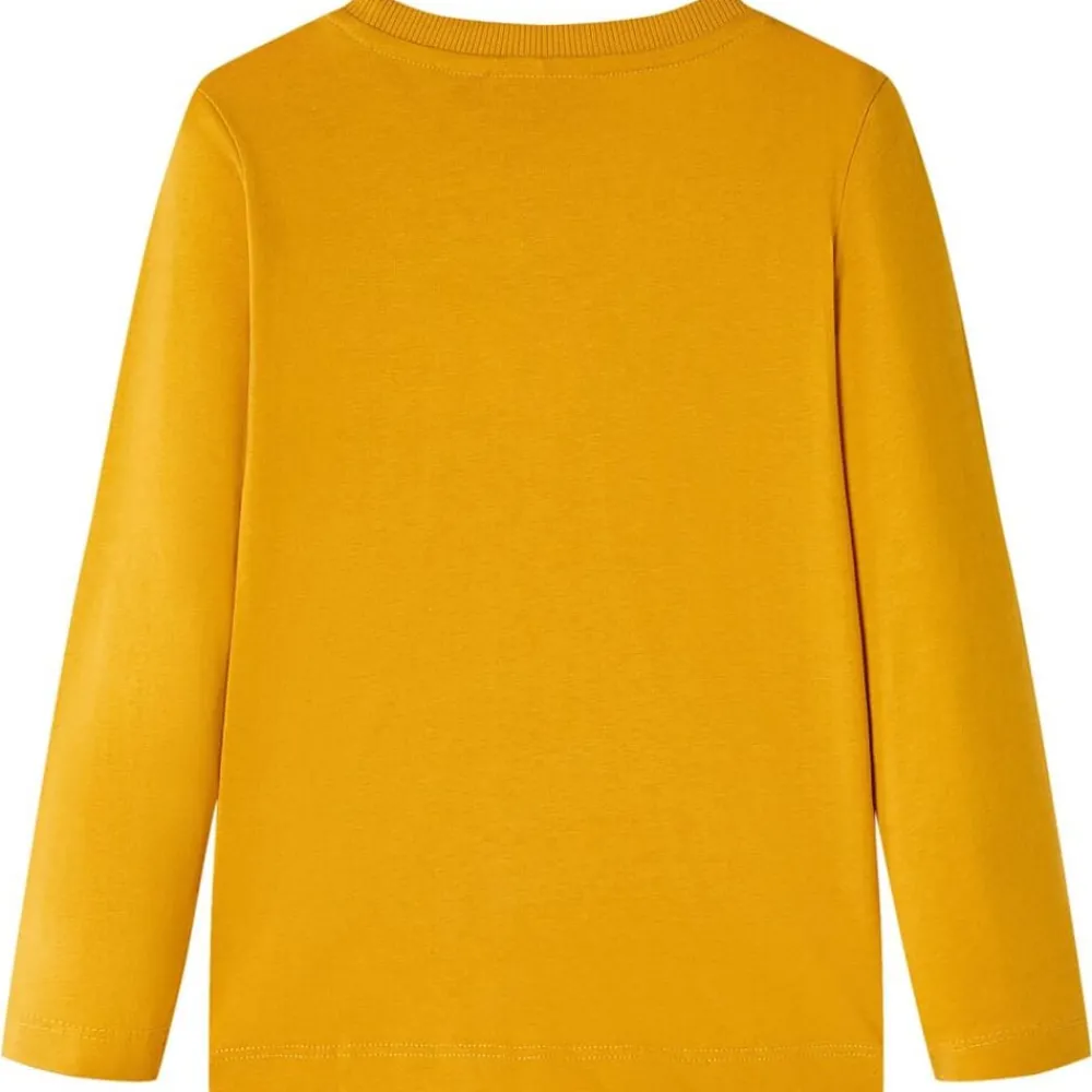 Vêtements & Accessoires-vidaXL T-shirt enfants à manches longues 104 Ocre