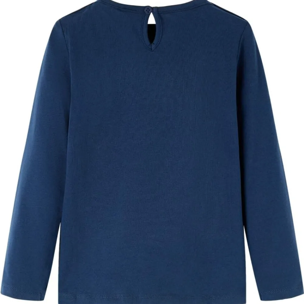 Vêtements & Accessoires-vidaXL T-shirt enfants à manches longues 92 Bleu marine
