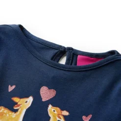 Vêtements & Accessoires-vidaXL T-shirt enfants à manches longues 92 Bleu marine