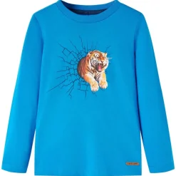 vidaXL T-shirt enfants à manches longues bleu cobalt 92