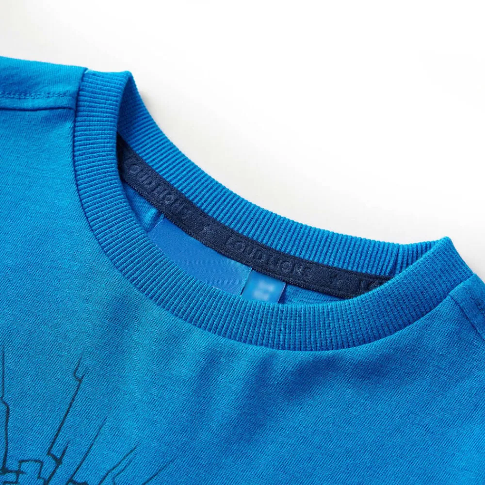 vidaXL T-shirt enfants à manches longues bleu cobalt 92