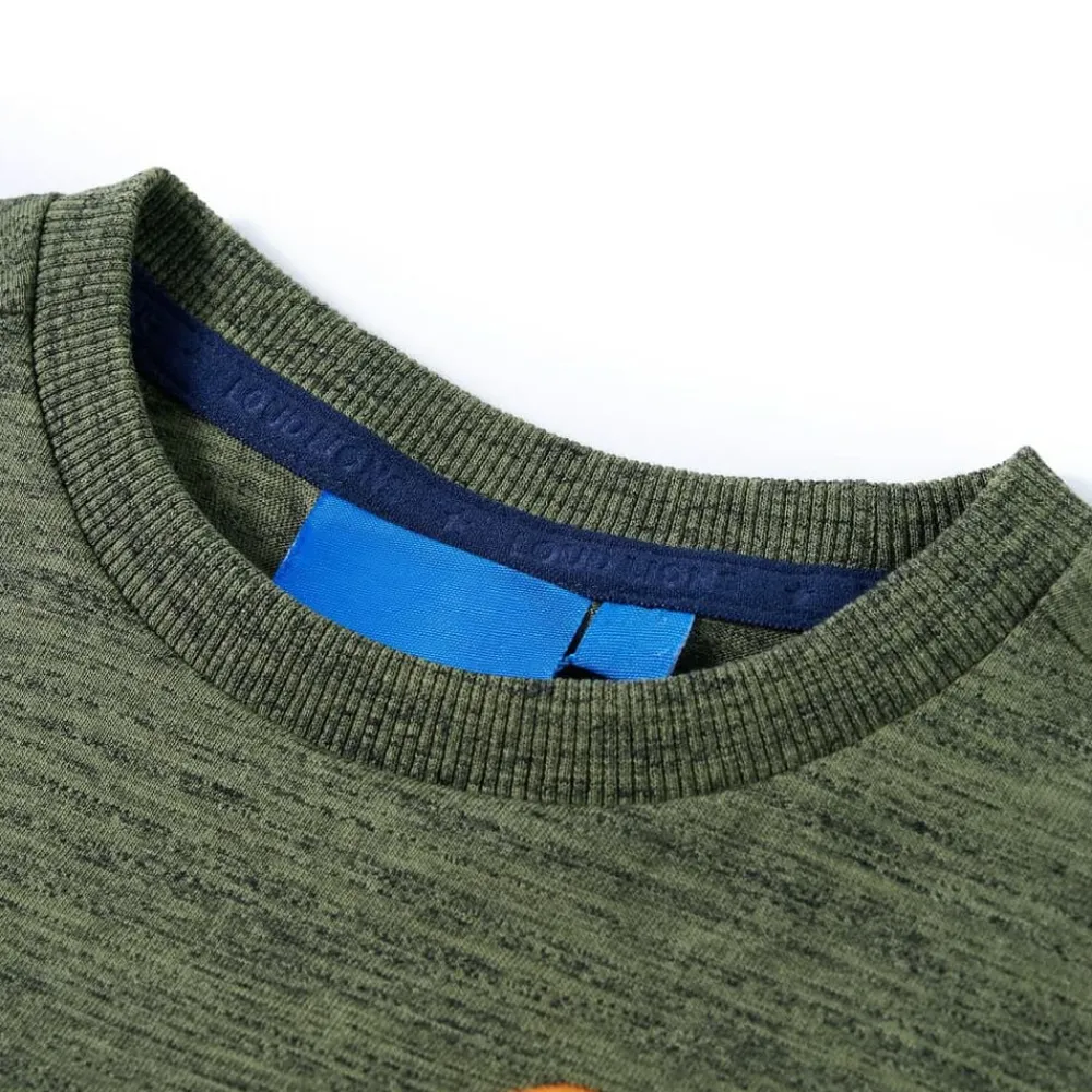 vidaXL T-shirt enfants avec manches longues mélange kaki 104