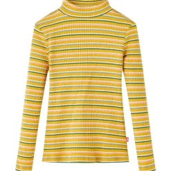 Vêtements & Accessoires-vidaXL T-shirt enfants manches longues faux col roulé 104 Ocre