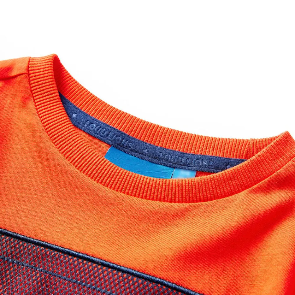 vidaXL T-shirt enfants manches longues orange vif 104