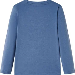 Vêtements & Accessoires-vidaXL T-shirt enfants manches longues mélange bleu 116