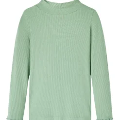 vidaXL T-shirt enfants manches longues faux col roulé foncée 128