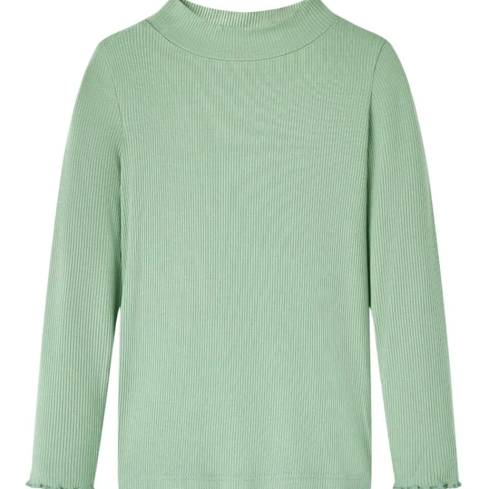 vidaXL T-shirt enfants manches longues faux col roulé foncée 128