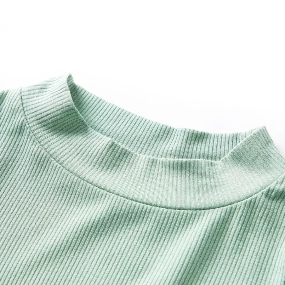 vidaXL T-shirt enfants manches longues faux col roulé foncée 128