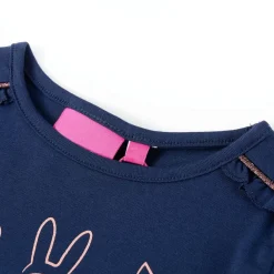 Vêtements & Accessoires-vidaXL T-shirt enfants manches longues 116 Bleu marine