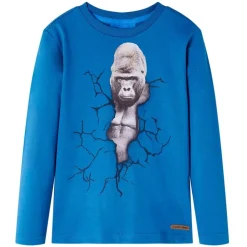 vidaXL T-shirt pour enfant à manches longues bleu 104