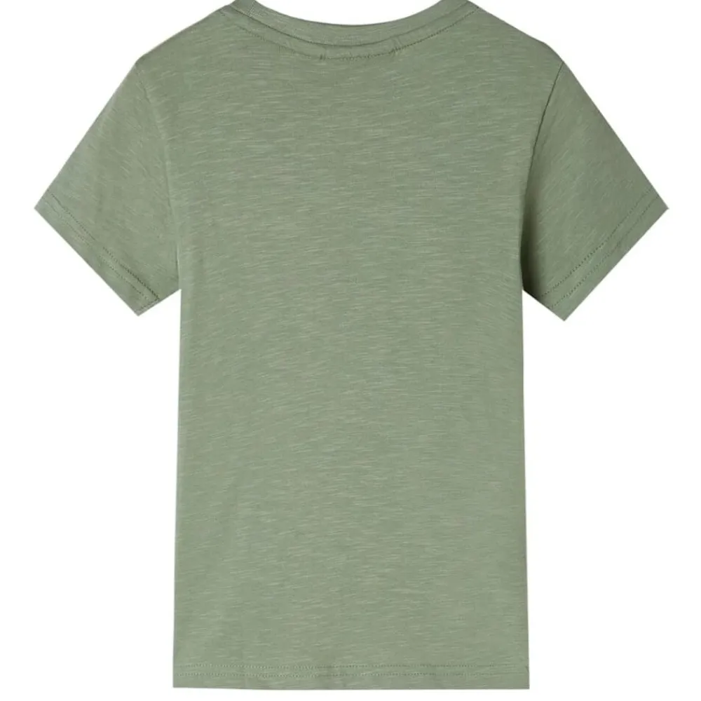 Vêtements & Accessoires-vidaXL T-shirt pour enfants à manches courtes clair 104 Kaki