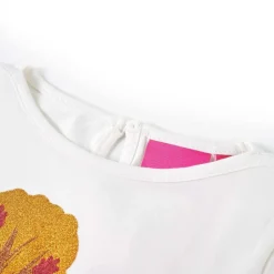 Vêtements & Accessoires-vidaXL T-shirt pour enfants à manches longues écru 116 &Eacute;cru