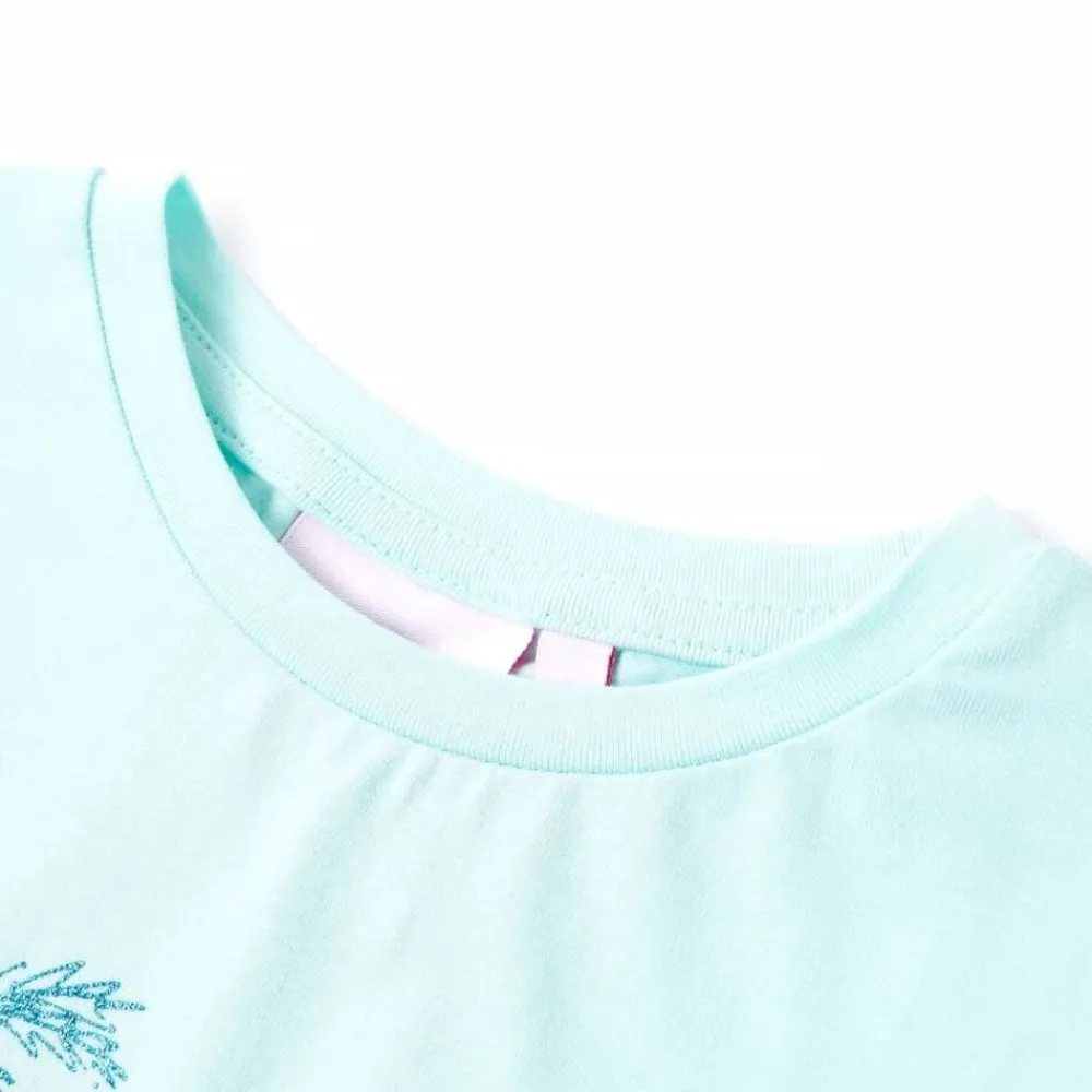 Vêtements & Accessoires-vidaXL T-shirt pour enfants clair 128 Aqua