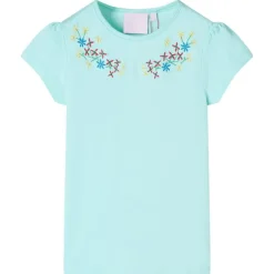 Vêtements & Accessoires-vidaXL T-shirt pour enfants clair 128 Aqua