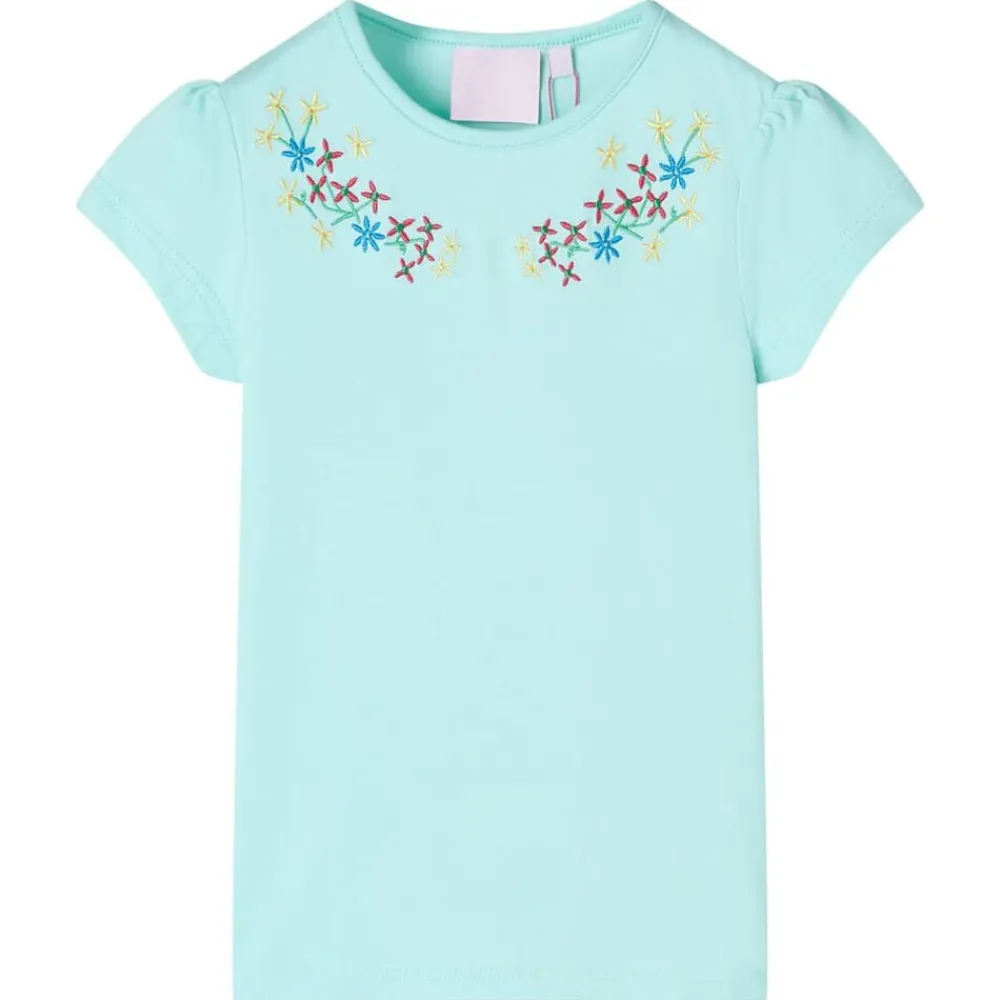 Vêtements & Accessoires-vidaXL T-shirt pour enfants clair 128 Aqua