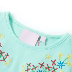 Vêtements & Accessoires-vidaXL T-shirt pour enfants clair 128 Aqua