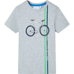 Vêtements & Accessoires-vidaXL T-shirt pour enfants avec manches courtes 140 Gris