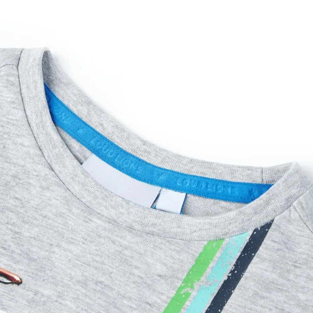 Vêtements & Accessoires-vidaXL T-shirt pour enfants avec manches courtes 140 Gris