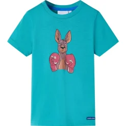 vidaXL T-shirt pour enfants avec manches courtes foncé 128