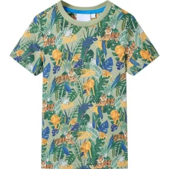vidaXL T-shirt pour enfants avec manches courtes multicolore 116