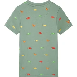 vidaXL T-shirt pour enfants avec manches courtes kaki 104