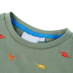 vidaXL T-shirt pour enfants avec manches courtes kaki 104