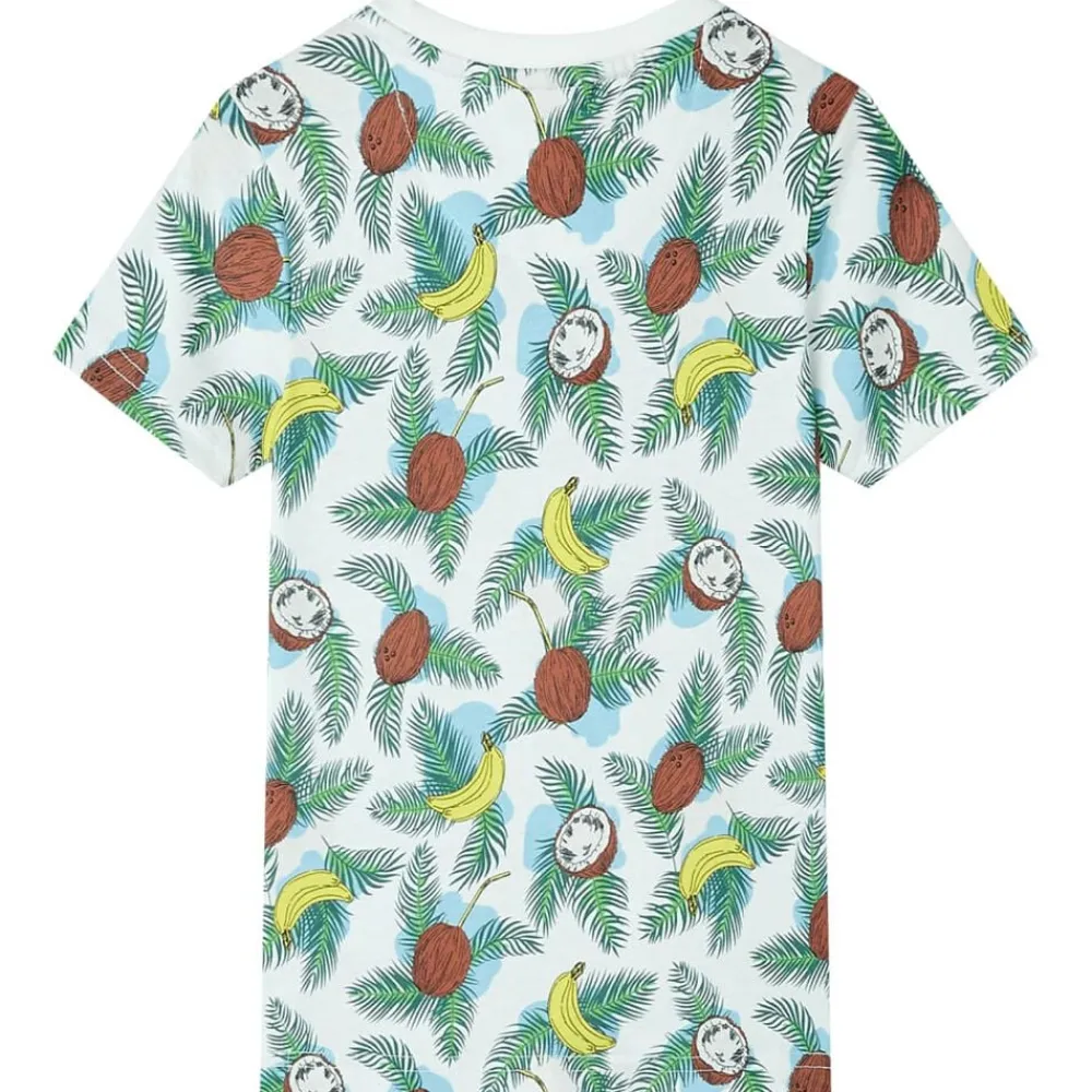 Vêtements & Accessoires-vidaXL T-shirt pour enfants avec manches courtes multicolore 128