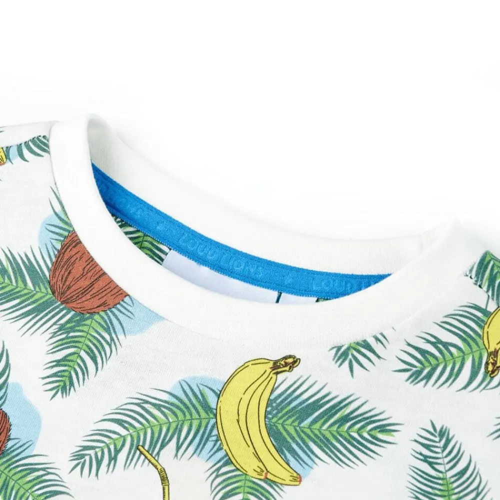 Vêtements & Accessoires-vidaXL T-shirt pour enfants avec manches courtes multicolore 128