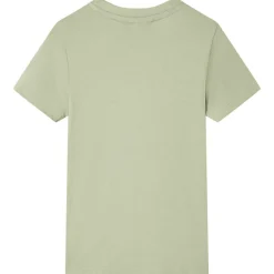 Vêtements & Accessoires-vidaXL T-shirt pour enfants avec manches courtes clair 116 Kaki