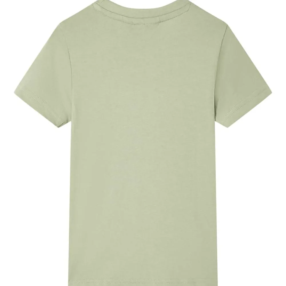 Vêtements & Accessoires-vidaXL T-shirt pour enfants avec manches courtes clair 116 Kaki