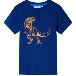 Vêtements & Accessoires-vidaXL T-shirt pour enfants avec manches courtes foncé 104 Bleu