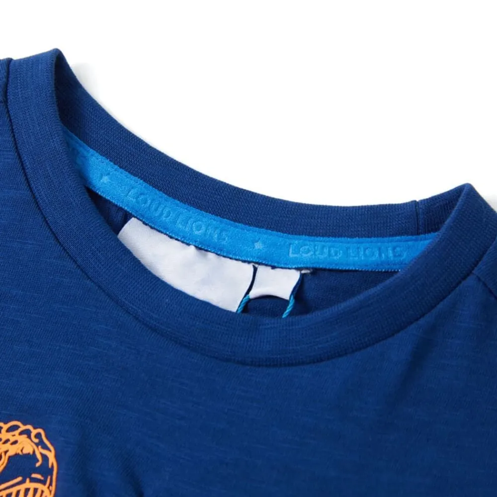 Vêtements & Accessoires-vidaXL T-shirt pour enfants avec manches courtes foncé 104 Bleu