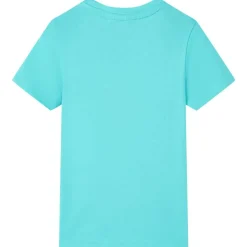 Vêtements & Accessoires-vidaXL T-shirt pour enfants avec manches courtes 140 Aqua