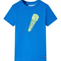 vidaXL T-shirt pour enfants bleu vif 116