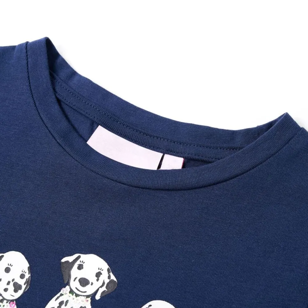 vidaXL T-shirt pour enfants marine 116