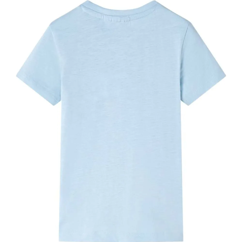 Vêtements & Accessoires-vidaXL T-shirt pour enfants bleu clair 128