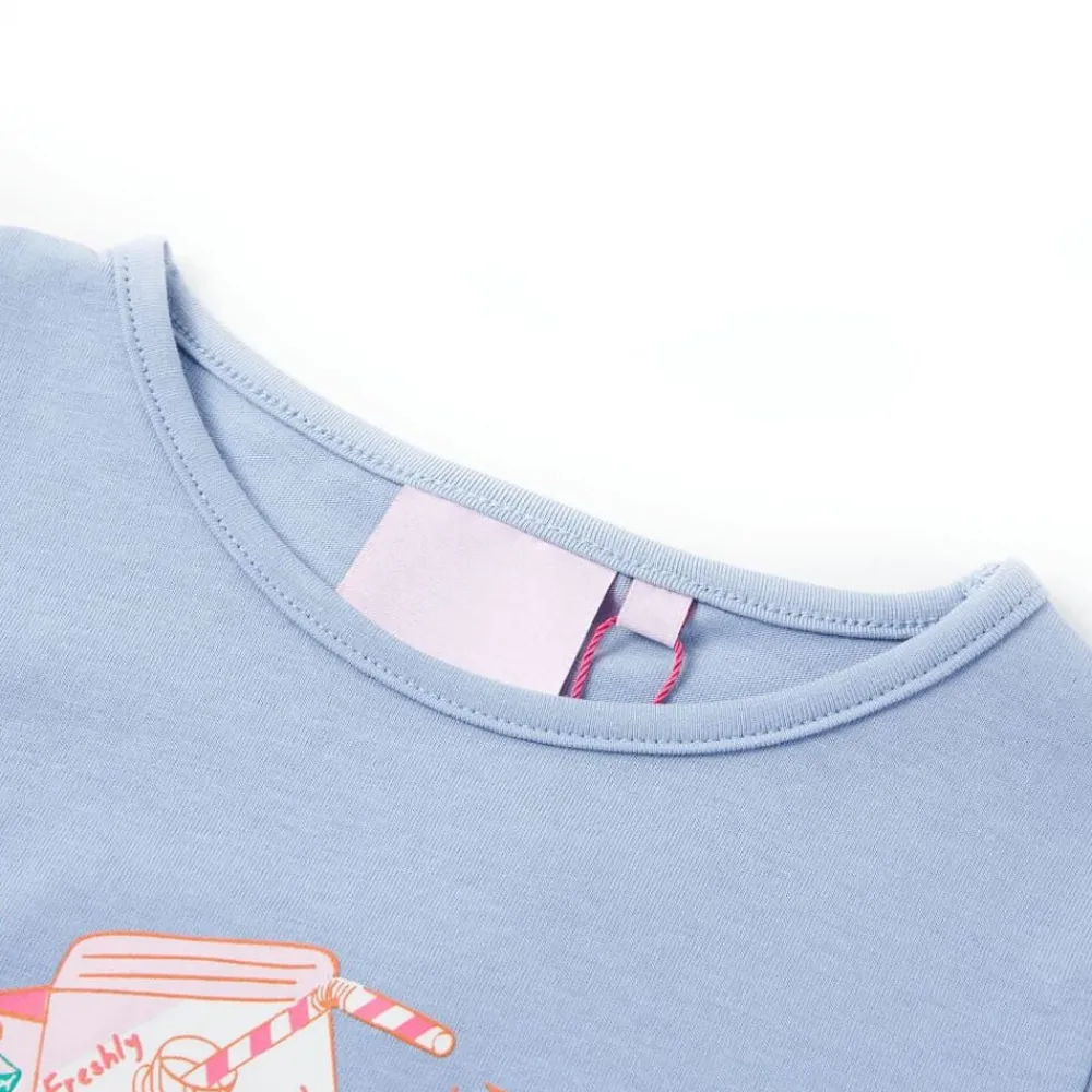 vidaXL T-shirt pour enfants bleu 92