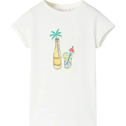 vidaXL T-shirt pour enfants écru 104