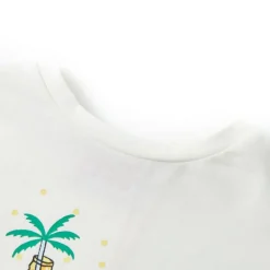 vidaXL T-shirt pour enfants écru 104