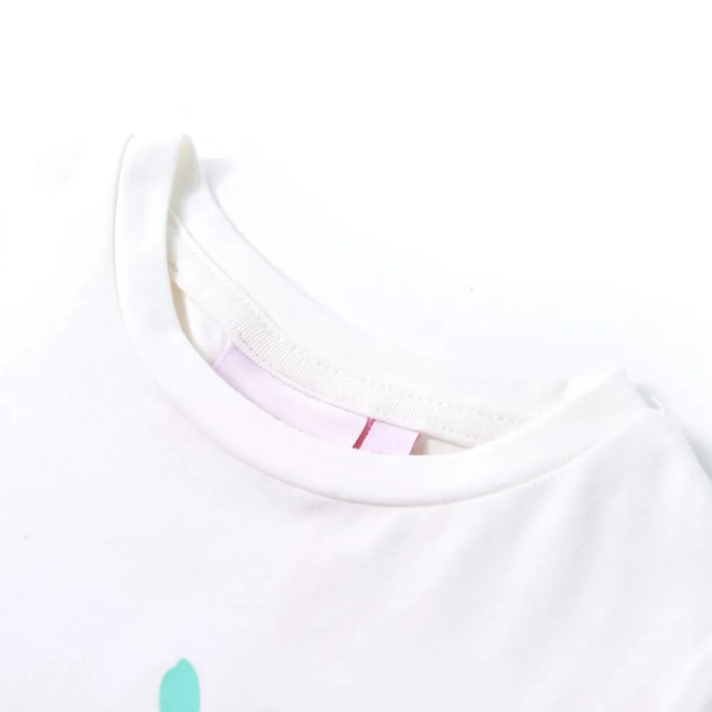 vidaXL T-shirt pour enfants écru 116