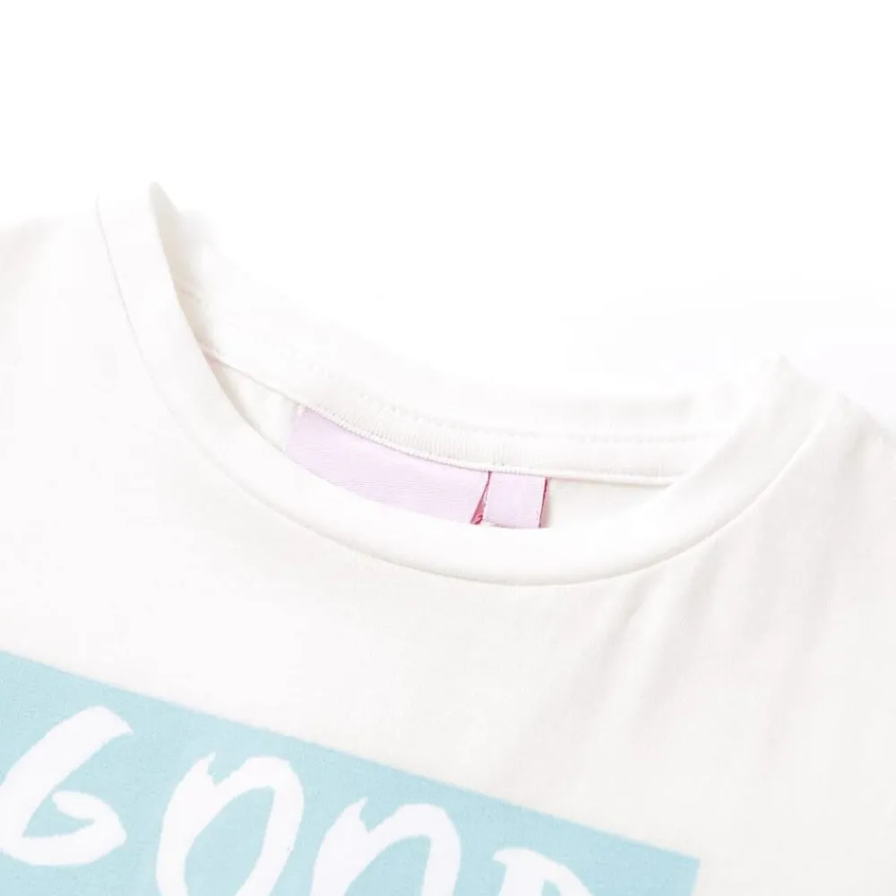 vidaXL T-shirt pour enfants écru 140
