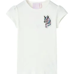 vidaXL T-shirt pour enfants écru 140