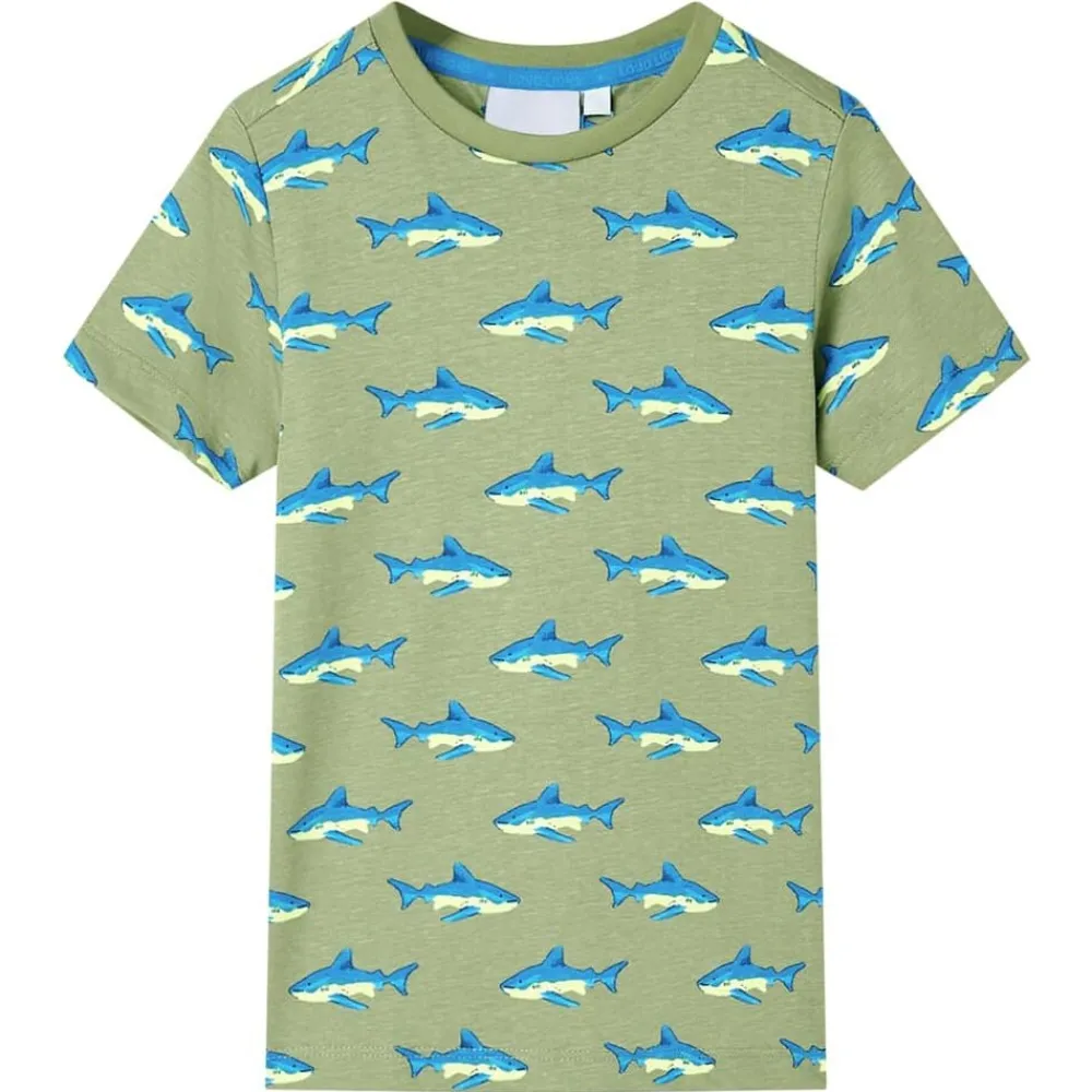 Vêtements & Accessoires-vidaXL T-shirt pour enfants clair 104 Kaki