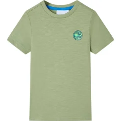 Vêtements & Accessoires-vidaXL T-shirt pour enfants clair 116 Kaki