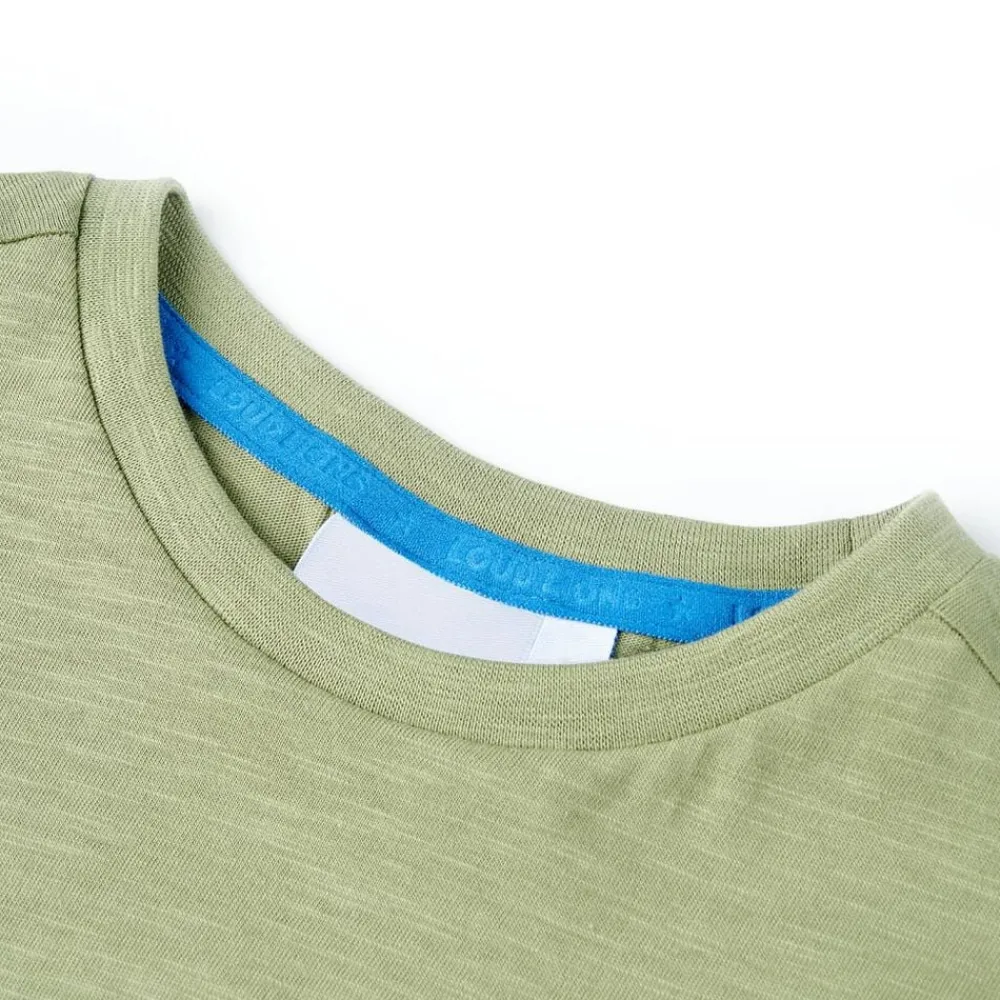 Vêtements & Accessoires-vidaXL T-shirt pour enfants clair 116 Kaki